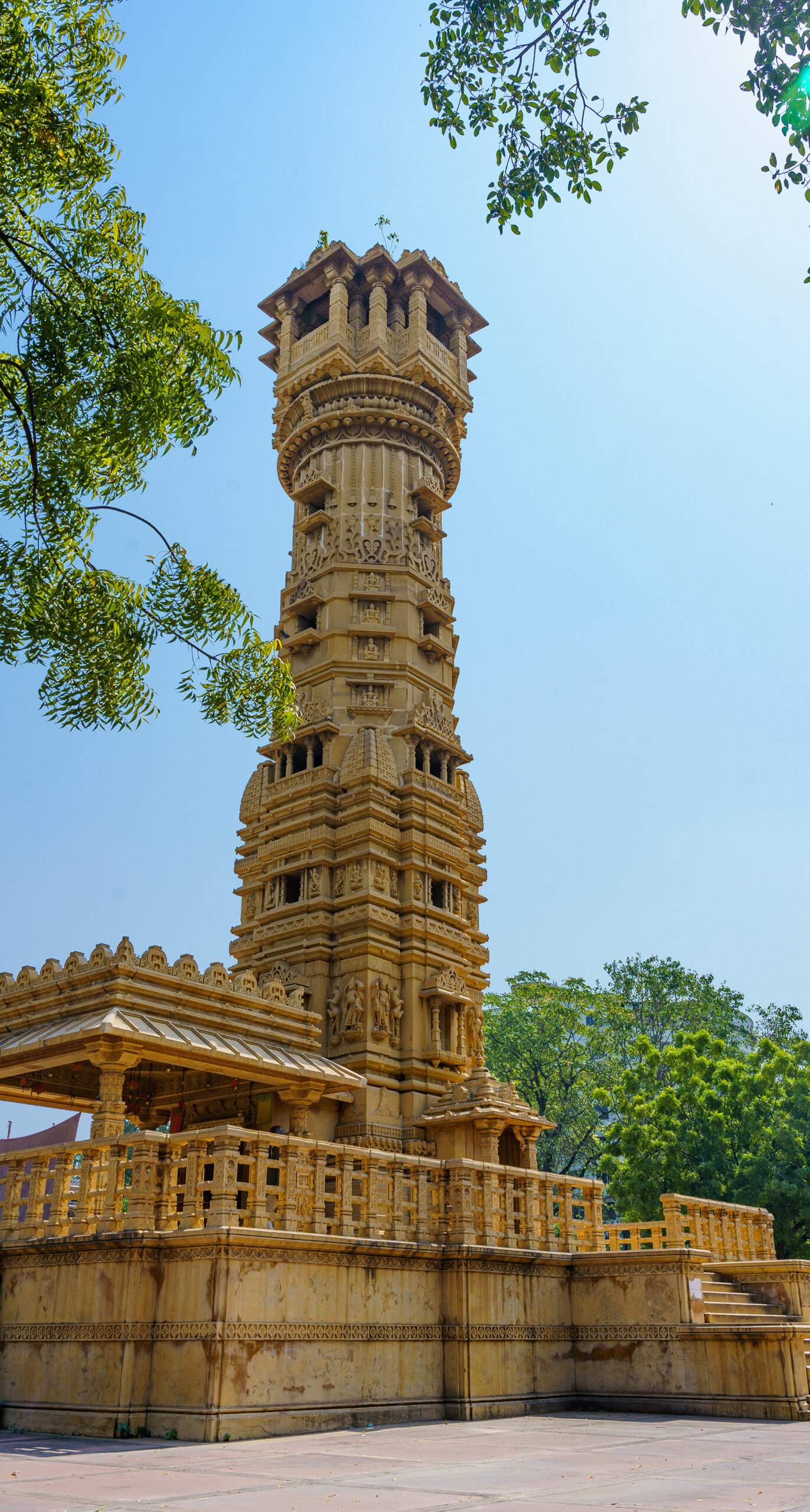 Hutheesing Jain Temple in Ahmenabad, Gujarat, India. Example of