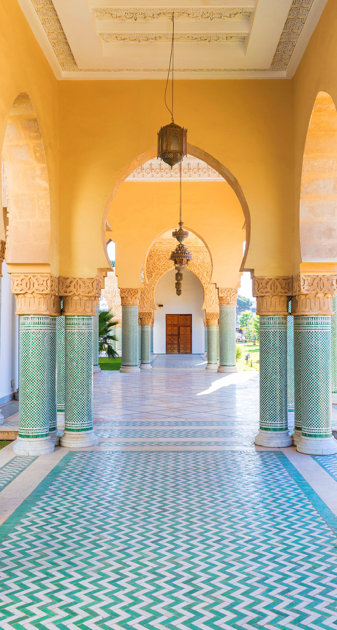 Traditional and typical moroccan architectural details. Mosque i