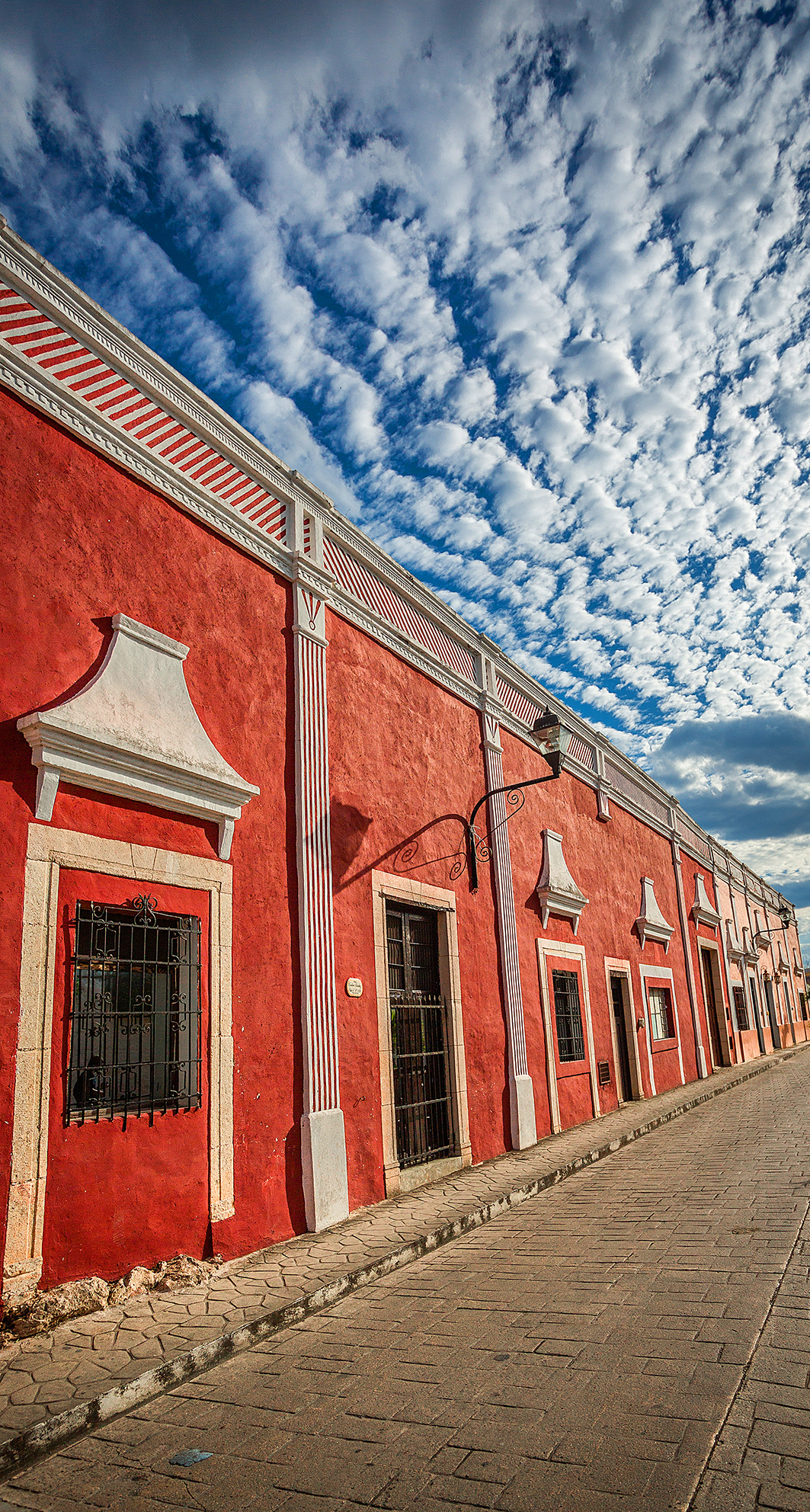 Valladolid Street in sunny day