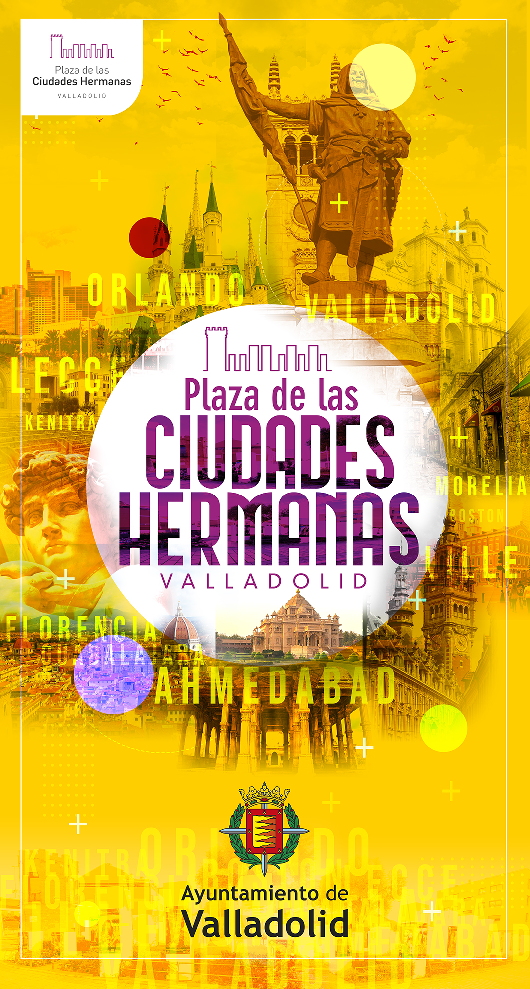 cartel general plaza ciudades hermanas